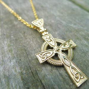 Gold Celtic Cross-0