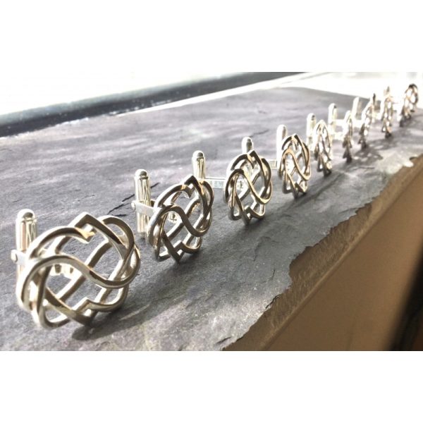 Celtic Knot Cufflinks Silver-514 Celtic Knot Cufflinks Silver-514