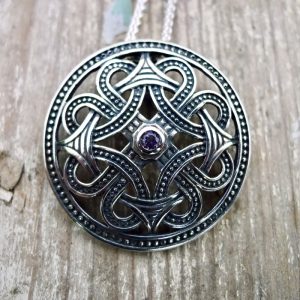 Enna Celtic Necklace with Amethyst-403