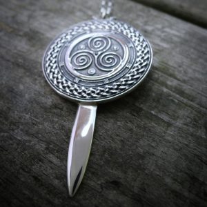 Sword and Shield Pendant and Chain-460 Sword and Shield Pendant and Chain-460