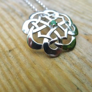 Emerald Celtic Pendant-0