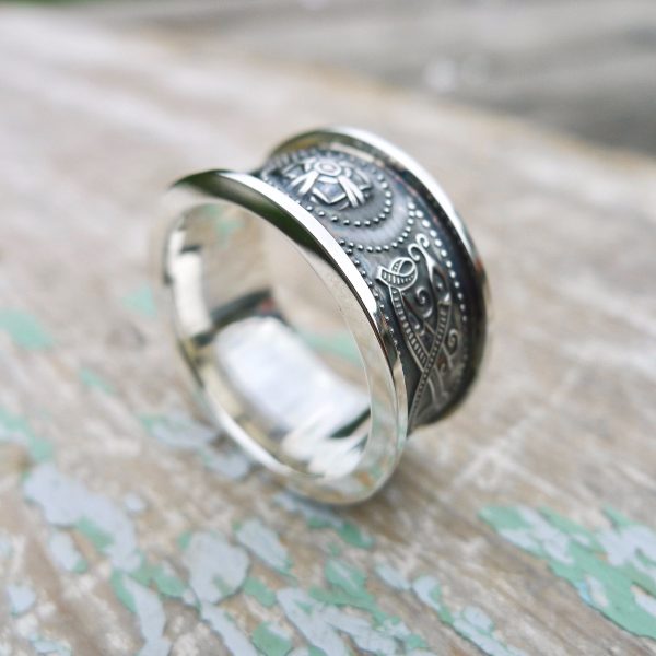 Square rings. Closeup of Irish jewellery design Square rings. Closeup of Irish jewellery design