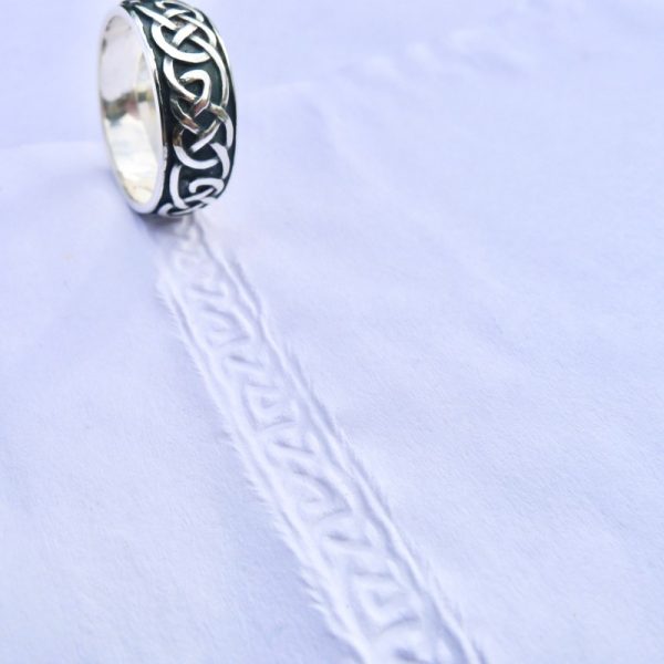 Silver Celtic Ring Oxidised | Irish Jewellery