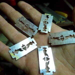 A work in progress photo of 5 Irish claddagh necklaces. Handcrafted Irish jewellery made in Ireland and shipped worldwide for free A work in progress photo of 5 Irish claddagh necklaces. Handcrafted Irish jewellery made in Ireland and shipped worldwide for free