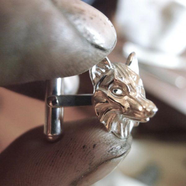 Silver Wolf Cufflinks-0 Silver Wolf Cufflinks-0