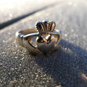 Handcrafted Irish Claddagh | Irish Jewellery| Silver Claddagh ring Photograph of a Handcrafted Irish silver Claddagh ring on a frosty morning