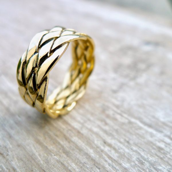 Woven Irish Jewellery ring, inspired by Connemara basket weavers.