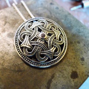 Enna Celtic Necklace with Amethyst-407 Enna Celtic Necklace with Amethyst-407