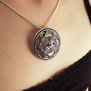 Enna Celtic Necklace with Amethyst-408 Enna Celtic Necklace with Amethyst-408