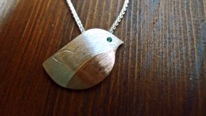 Robin Necklace in rose gold and silver