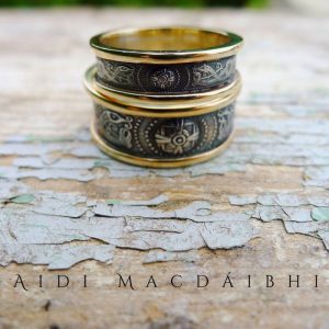 Matching Celtic wedding bands 7mm option with 5mm option. Irish jewellery Matching Celtic wedding bands 7mm option with 5mm option. Irish jewellery