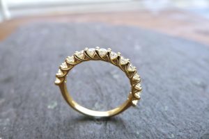 Handcrafted gold Celtic diamond ring Handcrafted gold Celtic diamond ring