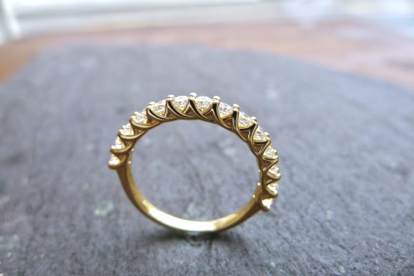 Handcrafted gold Celtic diamond ring Handcrafted gold Celtic diamond ring