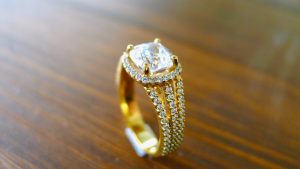 A wonderful example of Irish jewellery design - Cushion cut diamond Irish engagement ring