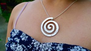 Celtic spiral. Irish jewellery with chain