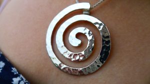 Silver Spiral Pendant -637