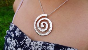 Silver Spiral Pendant -639