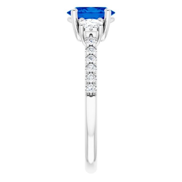 Oval Sapphire Diamond ring-738 Oval Sapphire Diamond ring-738