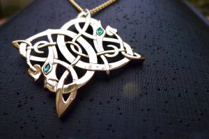 Irish jewellery crafted in gold with emeralds