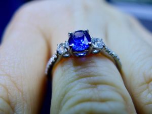 Notice how the sapphire pulls the light into it. Irish jewellery at its finest Notice how the sapphire pulls the light into it. Irish jewellery at its finest