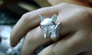 A fox in the Irish language is called Sionnach. Silver Fox Ring crafted in Listowel County Kerry.