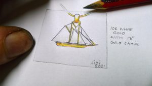 handcrafted in 10K white and yellow gold