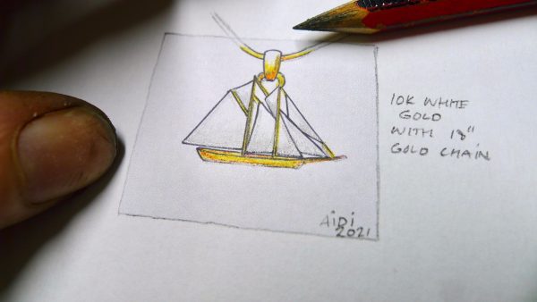 handcrafted in 10K white and yellow gold