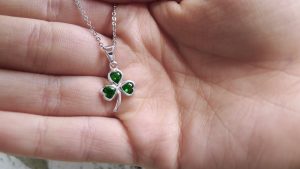 Irish Jewellery, Shamrock pendant in silver