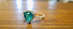 Emerald and Diamond Ring-959 Emerald and Diamond Ring-959