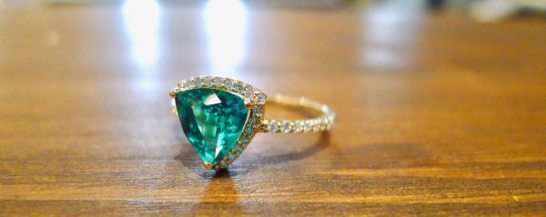 Emerald and Diamond Ring-959 Emerald and Diamond Ring-959